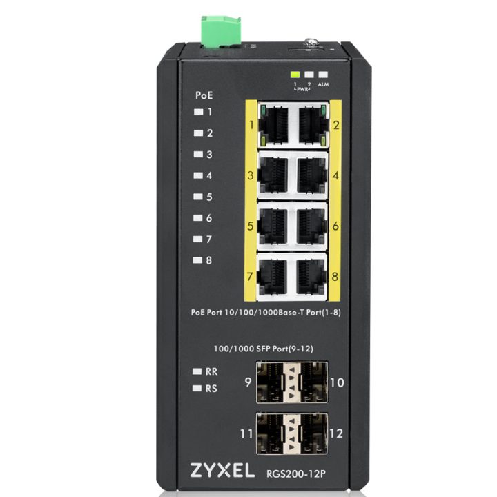 Zyxel RGS200-12P Gerido L2 Gigabit Ethernet (10/100/1000) Energia…