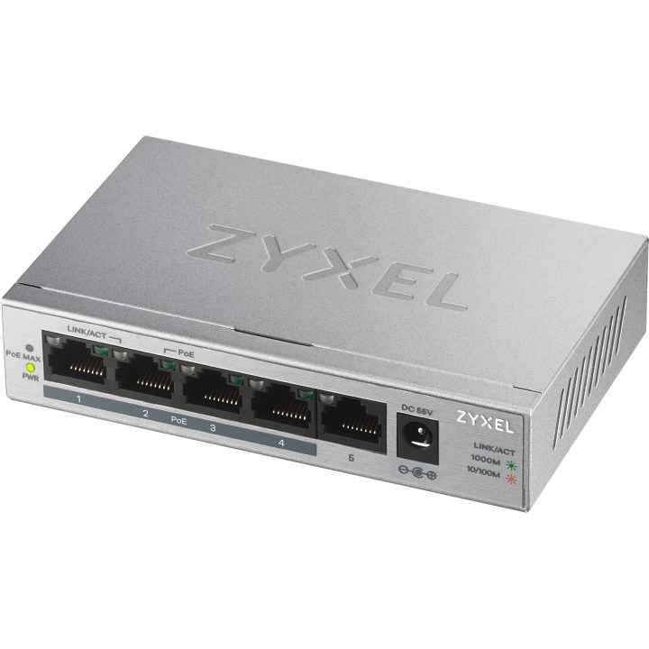 Zyxel GS1005HP Não Gerido Gigabit Ethernet (10/100/1000) Energia…