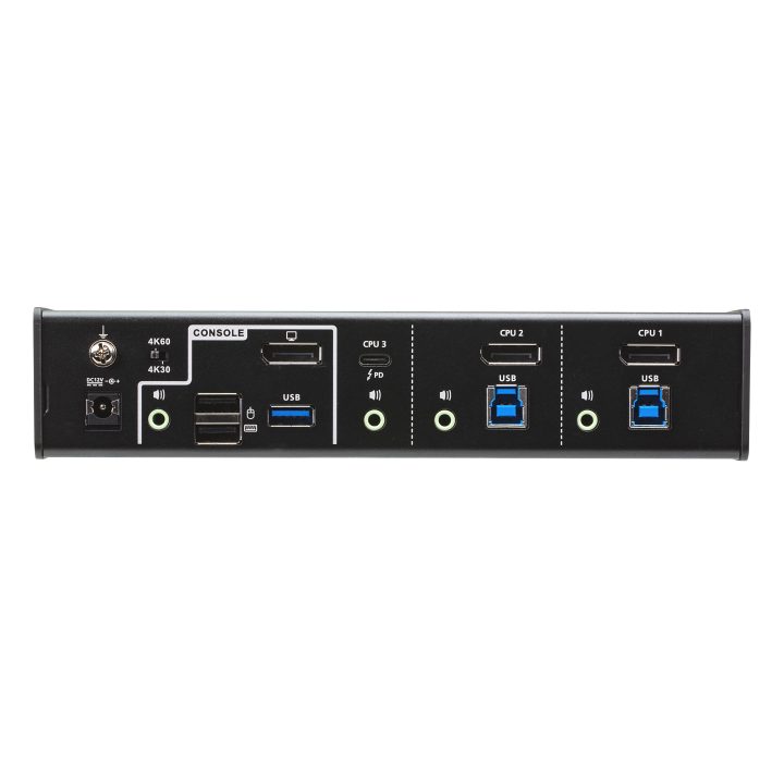 ATEN Switch KVMP™ híbrido USB-C DisplayPort de 3 portas
