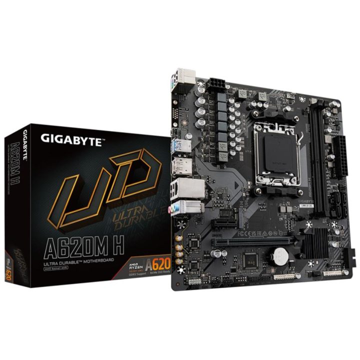 GIGABYTE A620M H Placa base - Soporta CPUs AMD Ryzen 8000, VRM…
