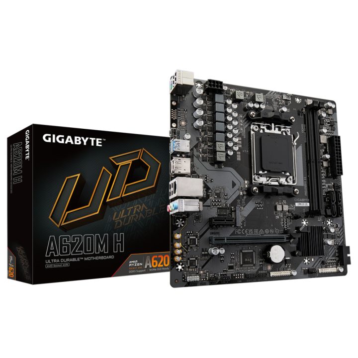 GIGABYTE A620M H Placa base - Soporta CPUs AMD Ryzen 8000, VRM…