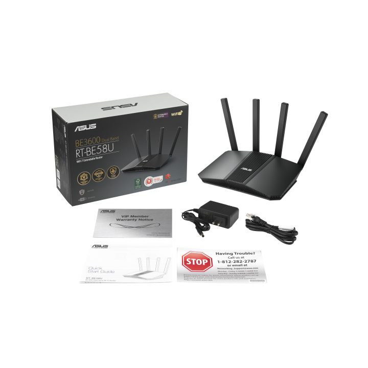 ASUS RT-BE58U V2 Wireless Router 2.5 Gigabit Ethernet Dual Band (2.4…