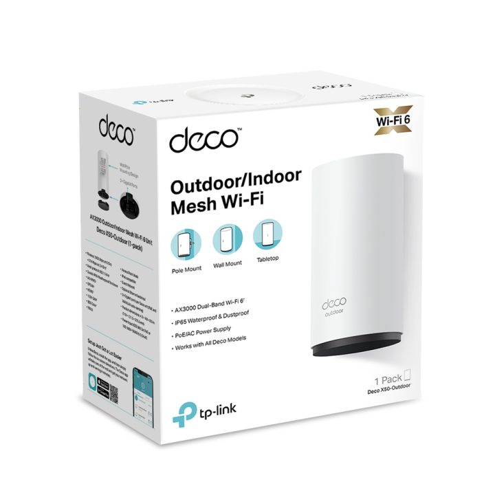 TP-Link Deco X50-Outdoor Banda dupla (2,4 GHz / 5 GHz) Wi-Fi 6…