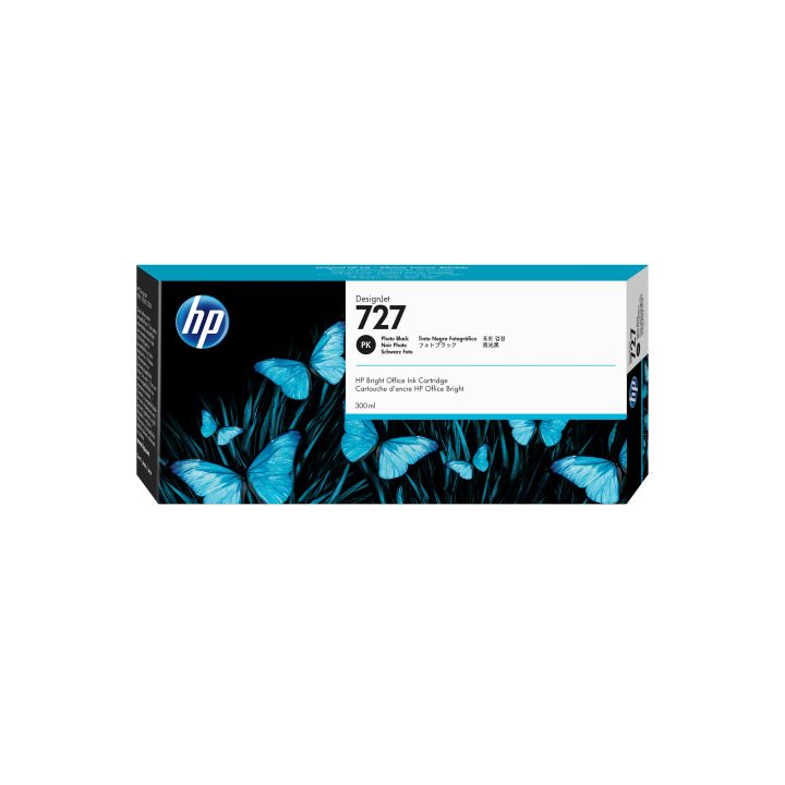 HP Cartucho de tinta DesignJet 727 preto fotográfico de 300 ml