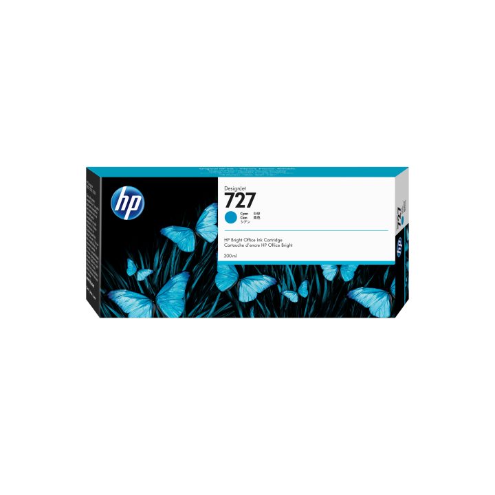 HP DesignJet 727 Cyan Ink Cartridge 300 ml