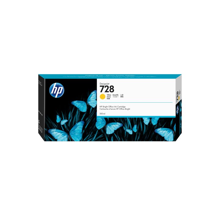 HP DesignJet 728 Yellow Ink Cartridge 300 ml