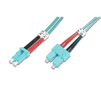 DIGITUS OM3 Multimode Fiber Optic Patch Cable - LC/SC - 3 m - I-VH -…