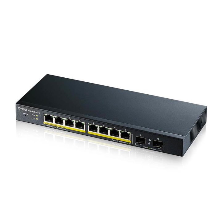 Zyxel GS1900-10HP Managed L2 Gigabit Ethernet (10/100/1000) Power…