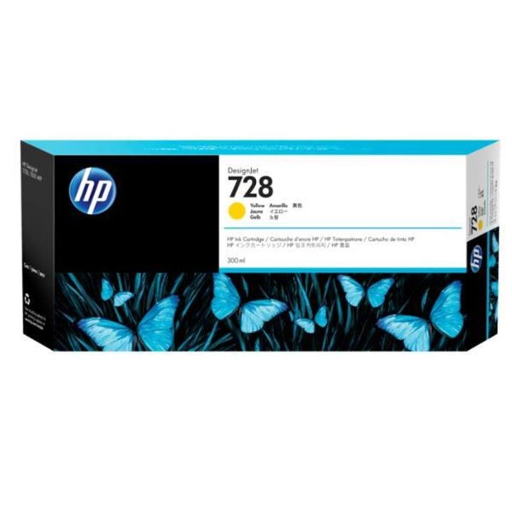 HP Cartucho de tinta DesignJet 728 amarelo de 300 ml