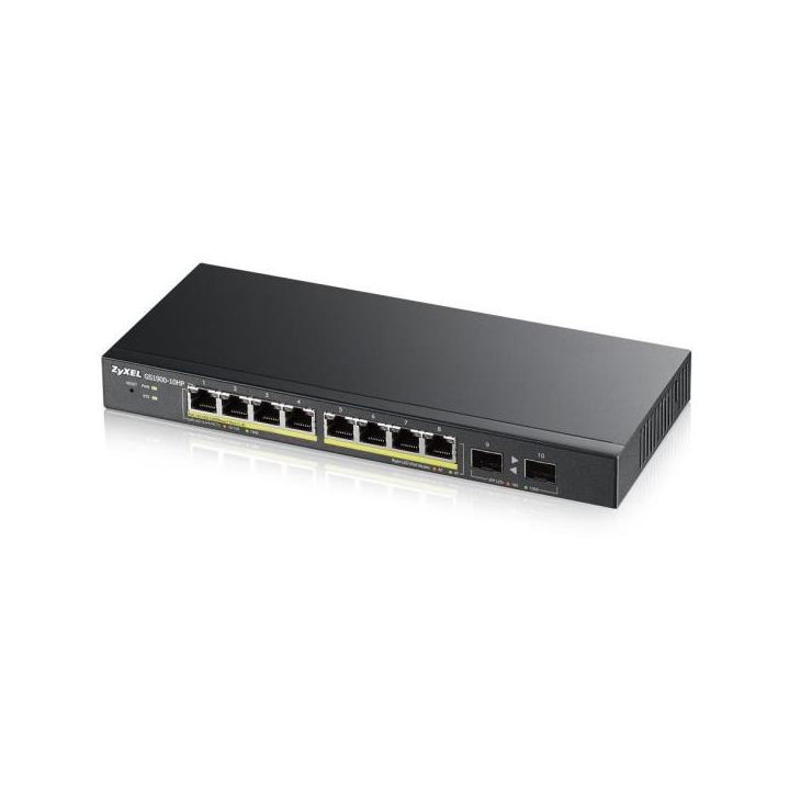 Zyxel GS1900-10HP Managed L2 Gigabit Ethernet (10/100/1000) Power…