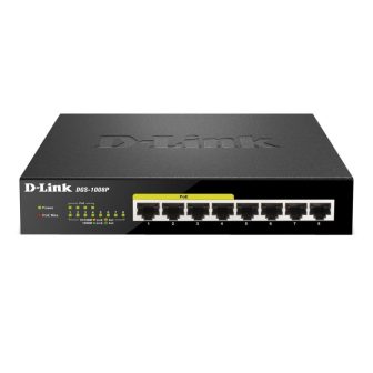 D-Link DGS-1008P/E Unmanaged L2 Gigabit Ethernet (10/100/1000) Power…