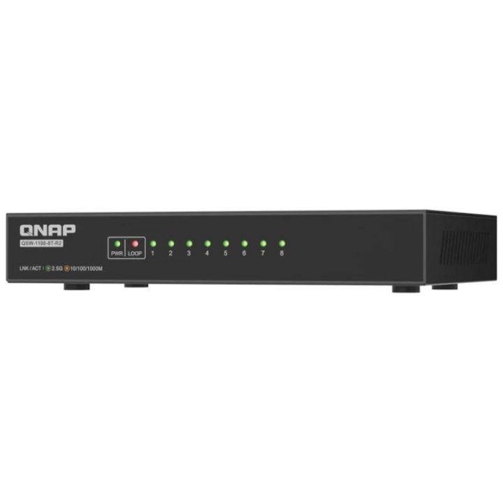 QNAP QSW-1108-8T-R2 Unmanaged Switch 2.5G Ethernet (100/1000/2500)…