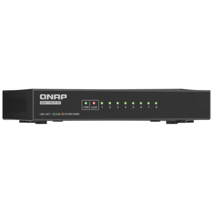 QNAP QSW-1108-8T-R2 switch não gerido 2.5G Ethernet (100/1000/2500)…