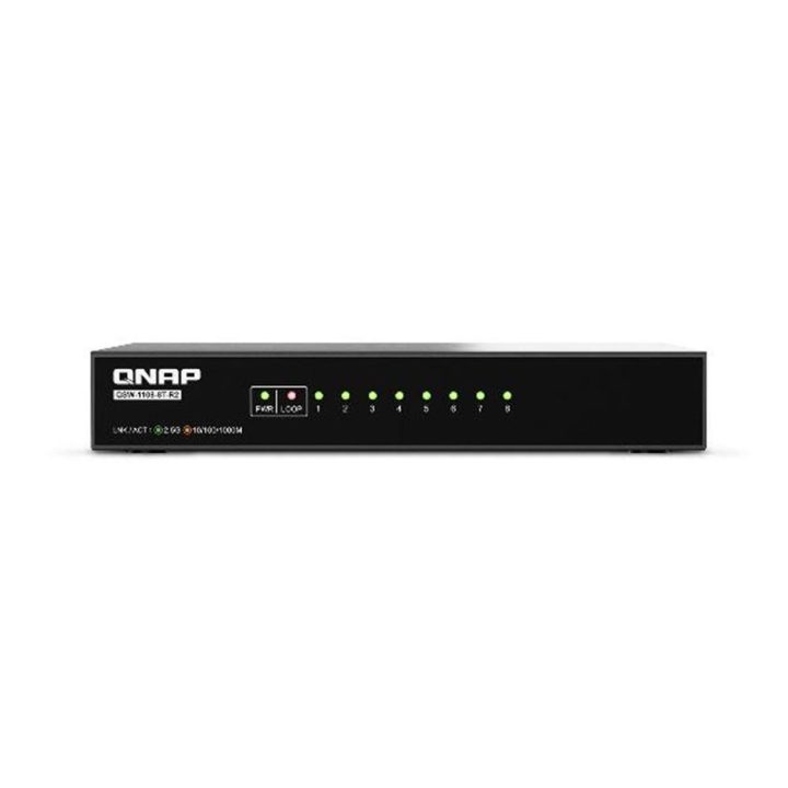 QNAP QSW-1108-8T-R2 Unmanaged Switch 2.5G Ethernet (100/1000/2500)…