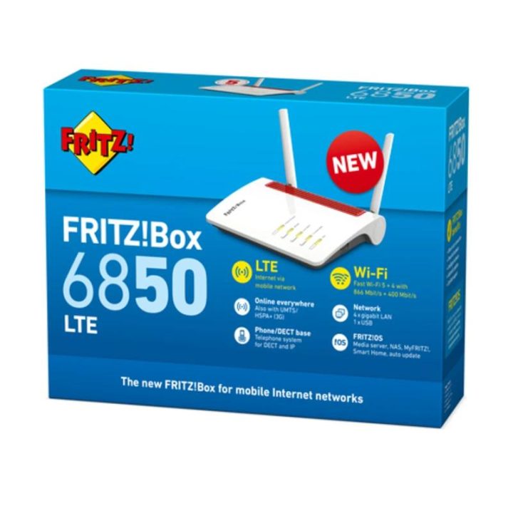 FRITZ!Box 6850 4G International Wireless Router Gigabit Ethernet Dual…