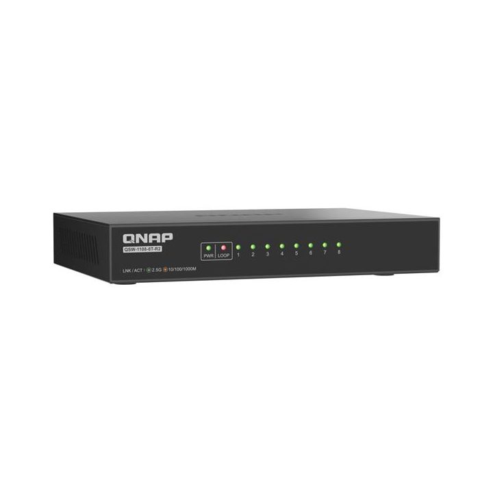 QNAP QSW-1108-8T-R2 Unmanaged Switch 2.5G Ethernet (100/1000/2500)…