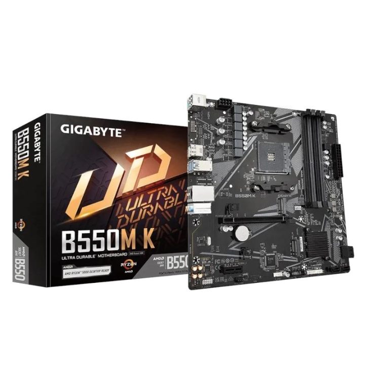 GIGABYTE B550M K Motherboard - Processadores AMD Ryzen 5000, até 4733…