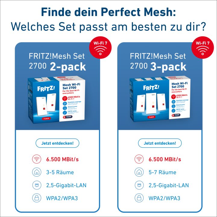 Mesh Set 2700 Network Repeater 6448 Mbit/s White