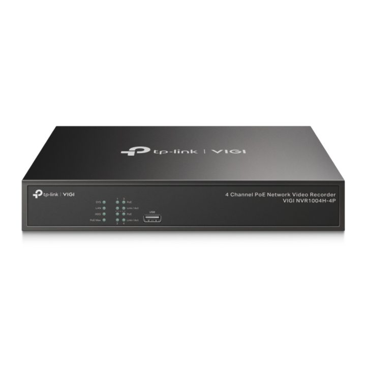 TP-Link VIGI NVR1004H-4P Network Video Recorder (NVR) Black