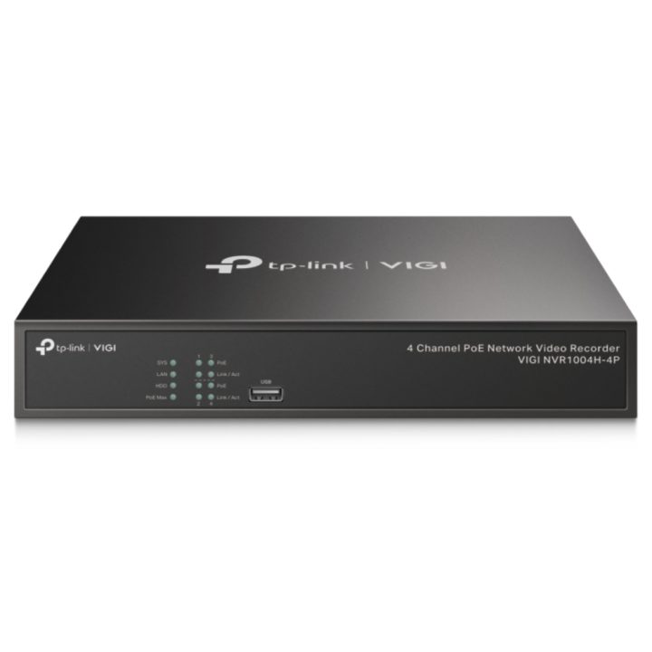 TP-Link VIGI NVR1004H-4P Network Video Recorder (NVR) Black