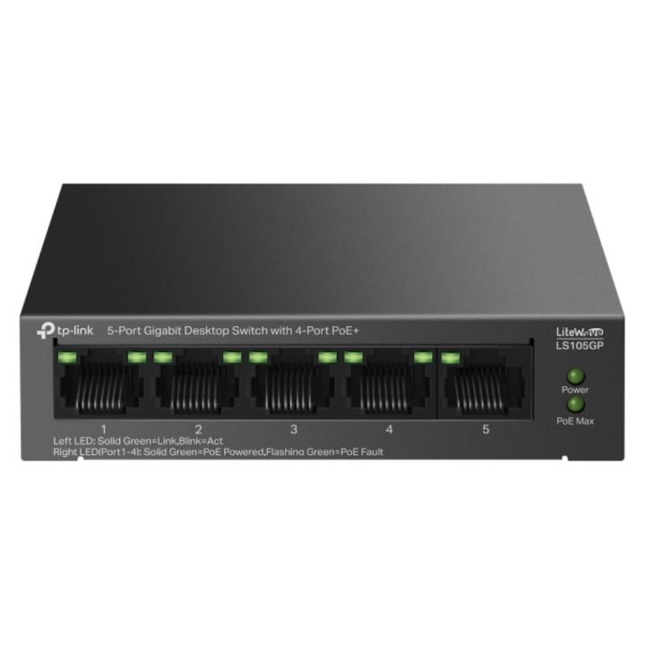 TP-Link LiteWave LS105GP switch não gerido Gigabit Ethernet…