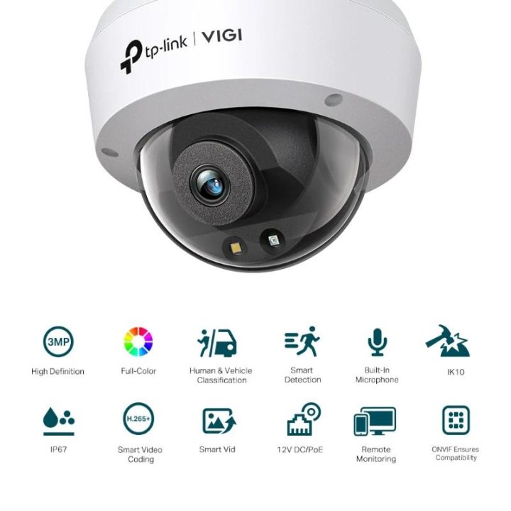 TP-Link VIGI C230(2.8mm) Ceiling Mount IP Security Camera Indoor and…