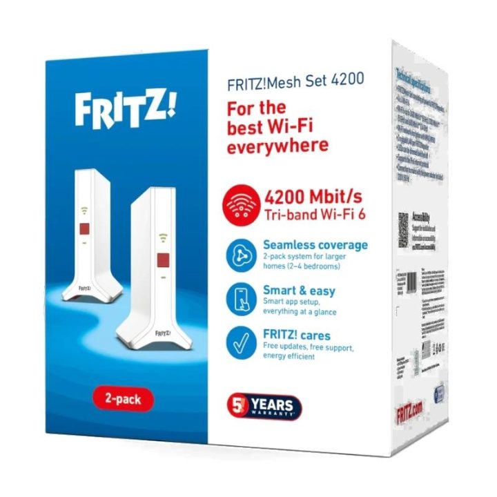 Mesh Set FRITZ! 4200 2-pack Edition International Doble banda (2,4…
