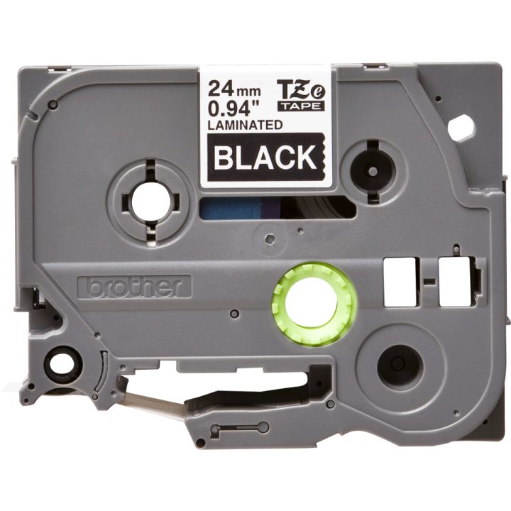 Brother TZE-355 fita para impressora de etiquetas Branco sobre preto