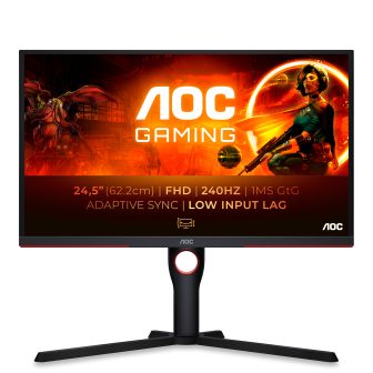 AOC G3 25G3Z/69 ecrã para PC 24,5" 1920 x 1080 Pixéis Preto, Vermelho