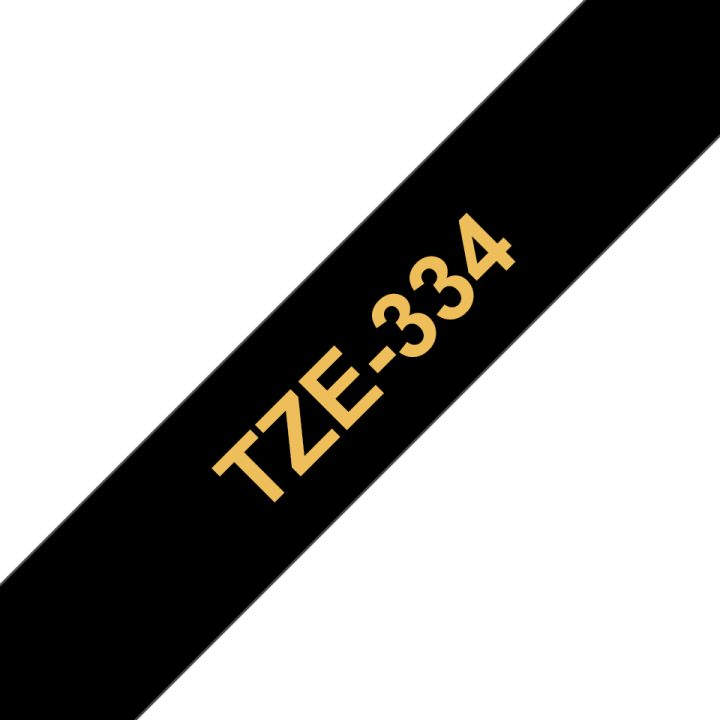 Brother TZE-334 fita para impressora de etiquetas Dourado sobre preto
