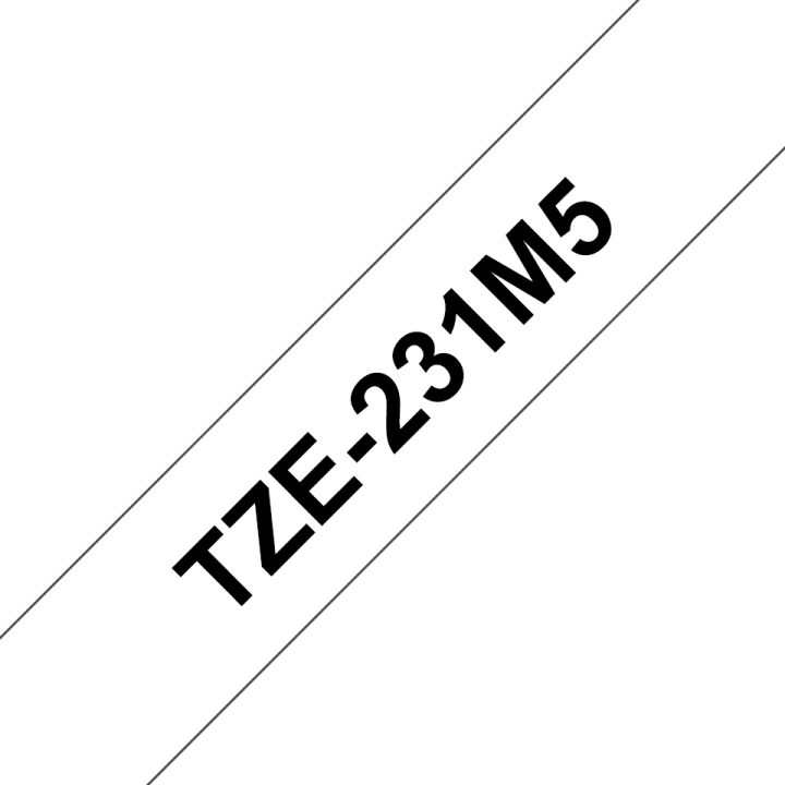 Brother TZE-231M5 Label Printer Tape Black on White