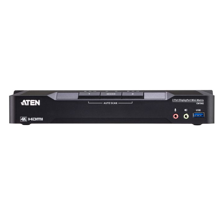ATEN Compact KVM Video Matrix 2-Port Dual Display DisplayPort 4K with…