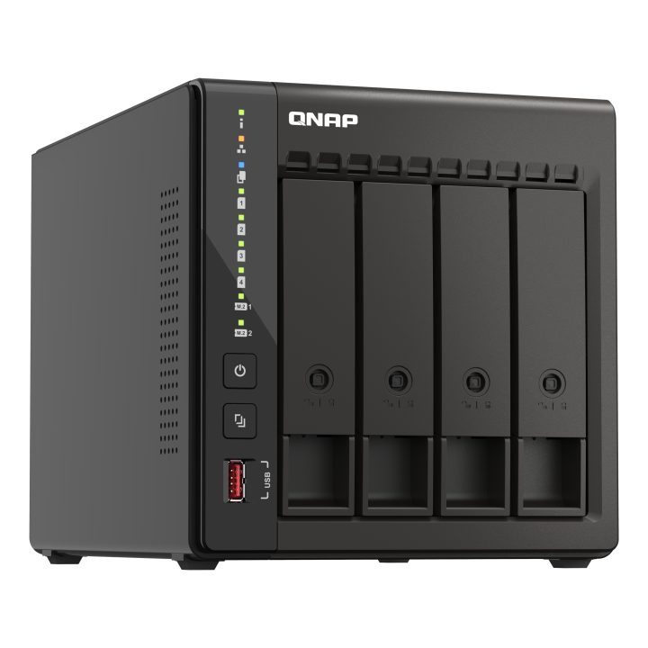 QNAP TS-453E NAS Torre Intel® Celeron® J6412 8 GB 0 TB QNAP QTS Negro