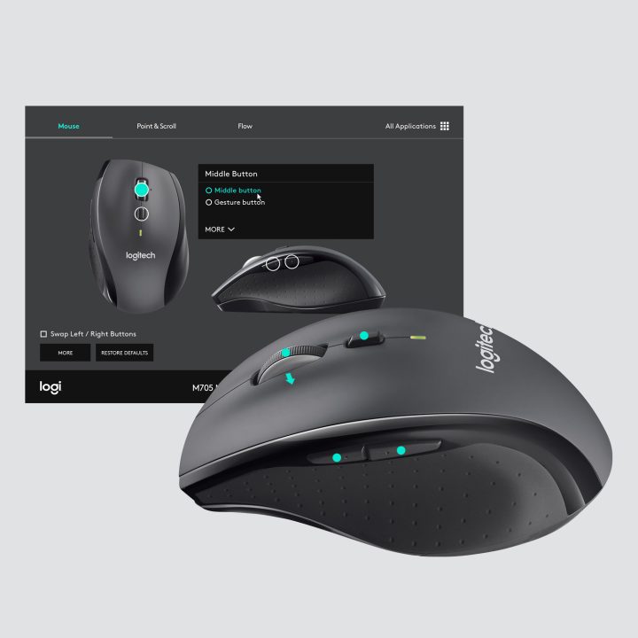 Logitech Marathon M705 Mouse Office Right-handed RF Wireless Optical…