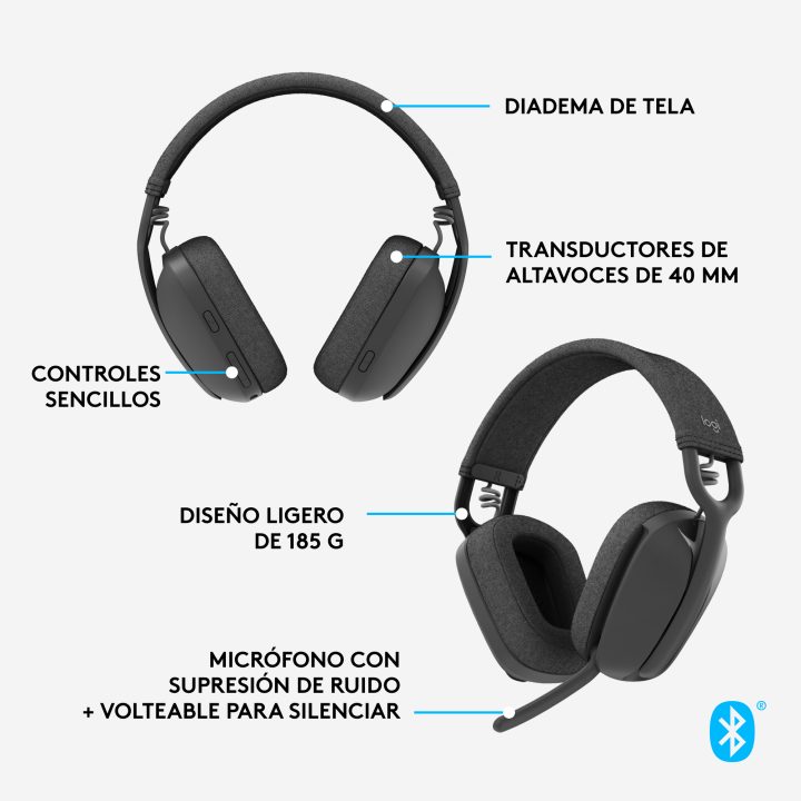 Logitech Zone Vibe 100 Wireless Over-Ear Headphones