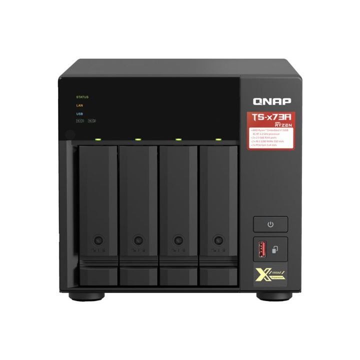 QNAP TS-473A NAS Tower Ryzen Embedded V1500B 8 GB DDR4 0 TB QNAP…