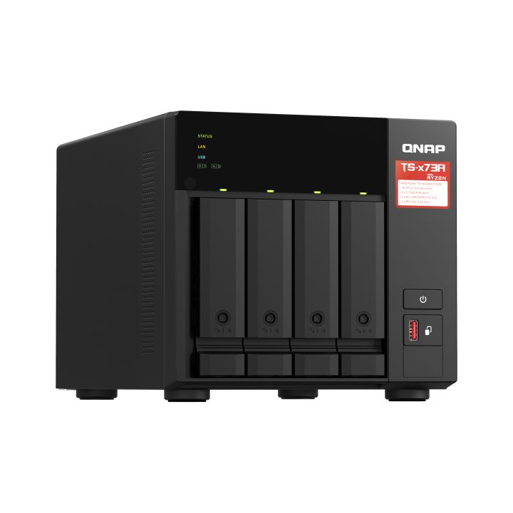 QNAP TS-473A NAS Tower Ryzen Embedded V1500B 8 GB DDR4 0 TB QNAP…