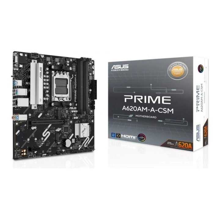ASUS PRIME A620AM-A-CSM AMD A620A AM5 Socket Micro ATX
