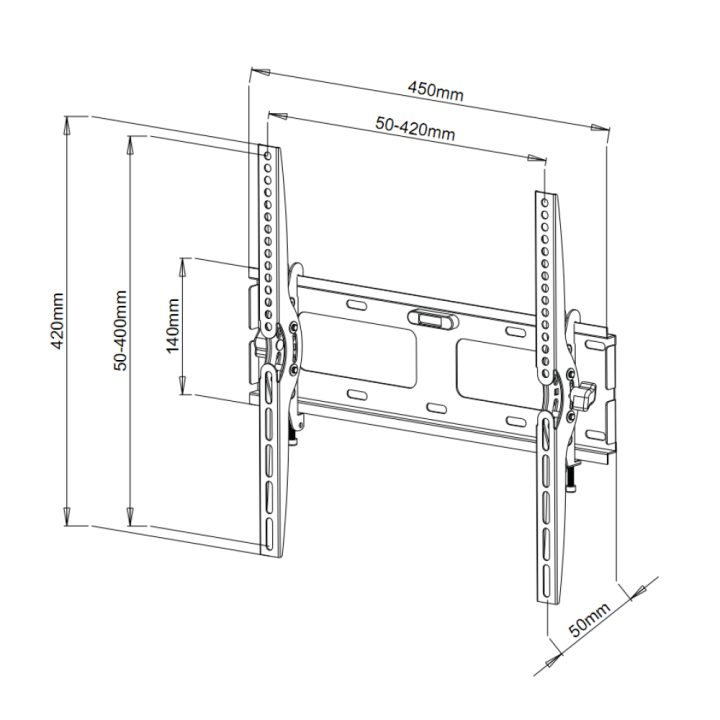 Techly ICA-PLB 131M suporte para TV 55" Preto