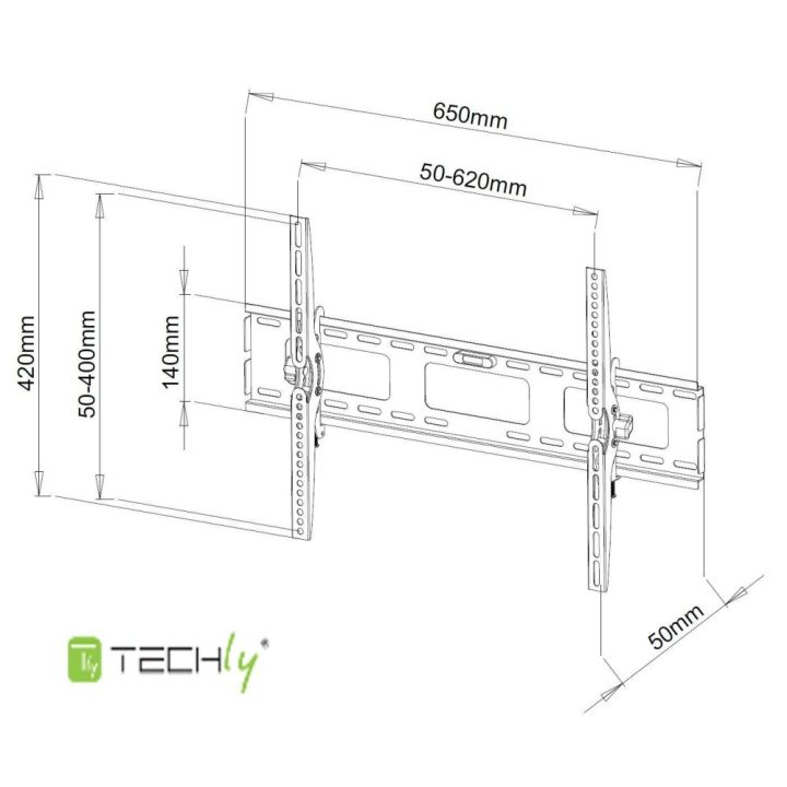 Techly ICA-PLB 131L suporte para TV 65" Preto