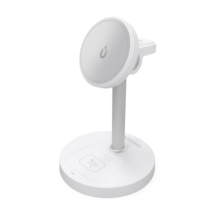 AISENS Cargador Inalambrico USB-C 3 en 1 De 15W Para Movil, Apple…