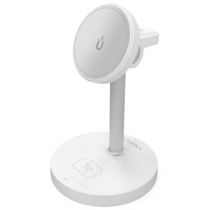 AISENS Cargador Inalambrico USB-C 3 en 1 De 15W Para Movil, Apple…