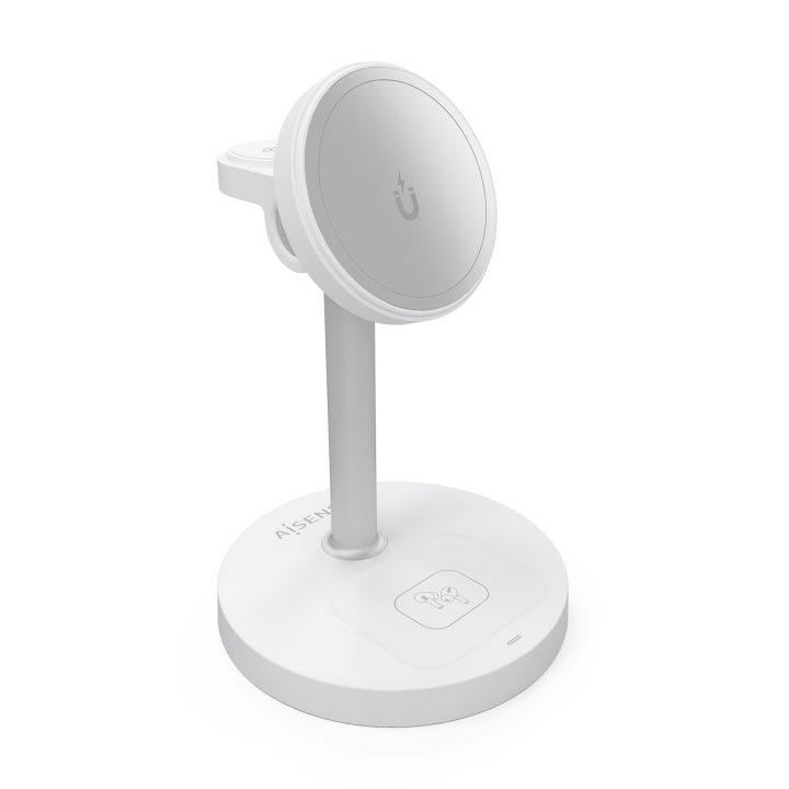 AISENS Cargador Inalambrico USB-C 3 en 1 De 15W Para Movil, Apple…