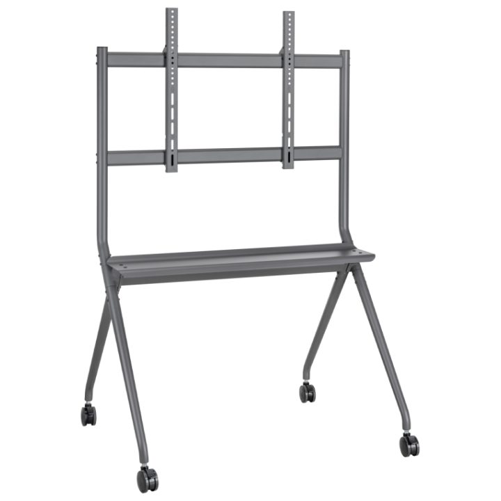AISENS Pro Floor Stand with Wheels, 1 Tray for Interactive Screen/TV…
