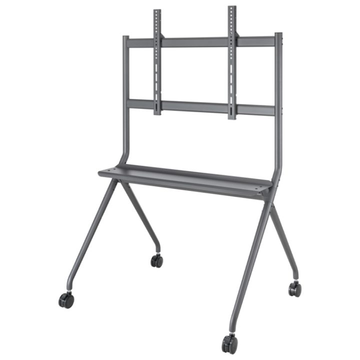 AISENS Pro Floor Stand with Wheels, 1 Tray for Interactive Screen/TV…