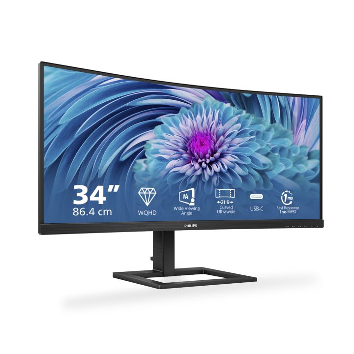 Monitor curvo Philips E Line 346E2CUAE 34" UWQHD 100 Hz VA