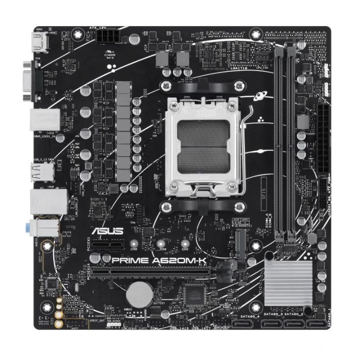 ASUS PRIME A620M-K AMD A620 AM5 Socket Micro ATX
