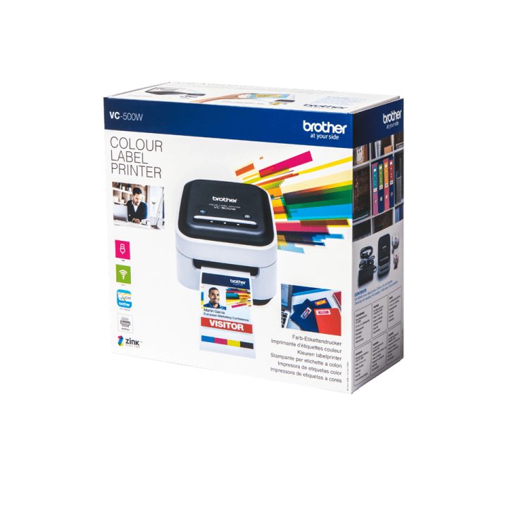 Brother VC-500W ZINK (Zero-Ink) Color Label Printer 313 x 313 DPI 8…