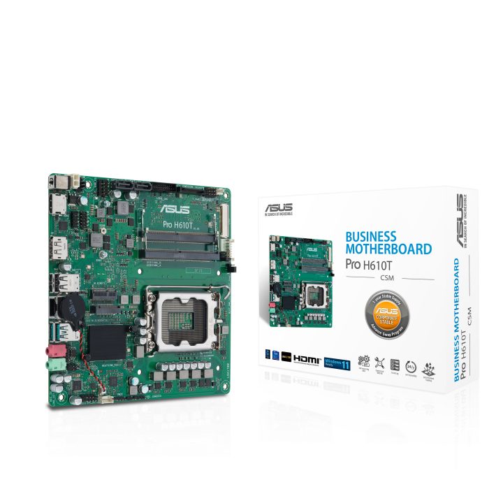 ASUS PRO H610T-CSM Intel H610 LGA 1700 Thin Mini ITX