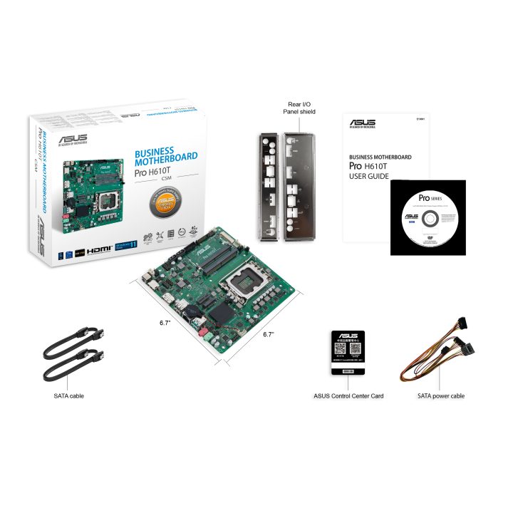 ASUS PRO H610T-CSM Intel H610 LGA 1700 Thin Mini ITX